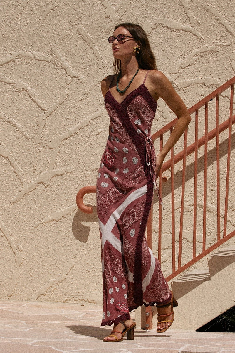 Beautiful Crazy Maxi Slip Dress - Bandana - Chasing Unicorns