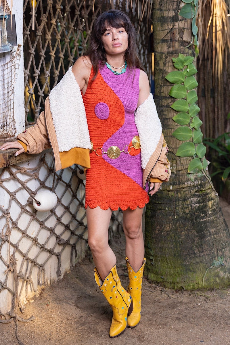 Black Summer Hand Crochet Mini Dress - Cherry - Chasing Unicorns