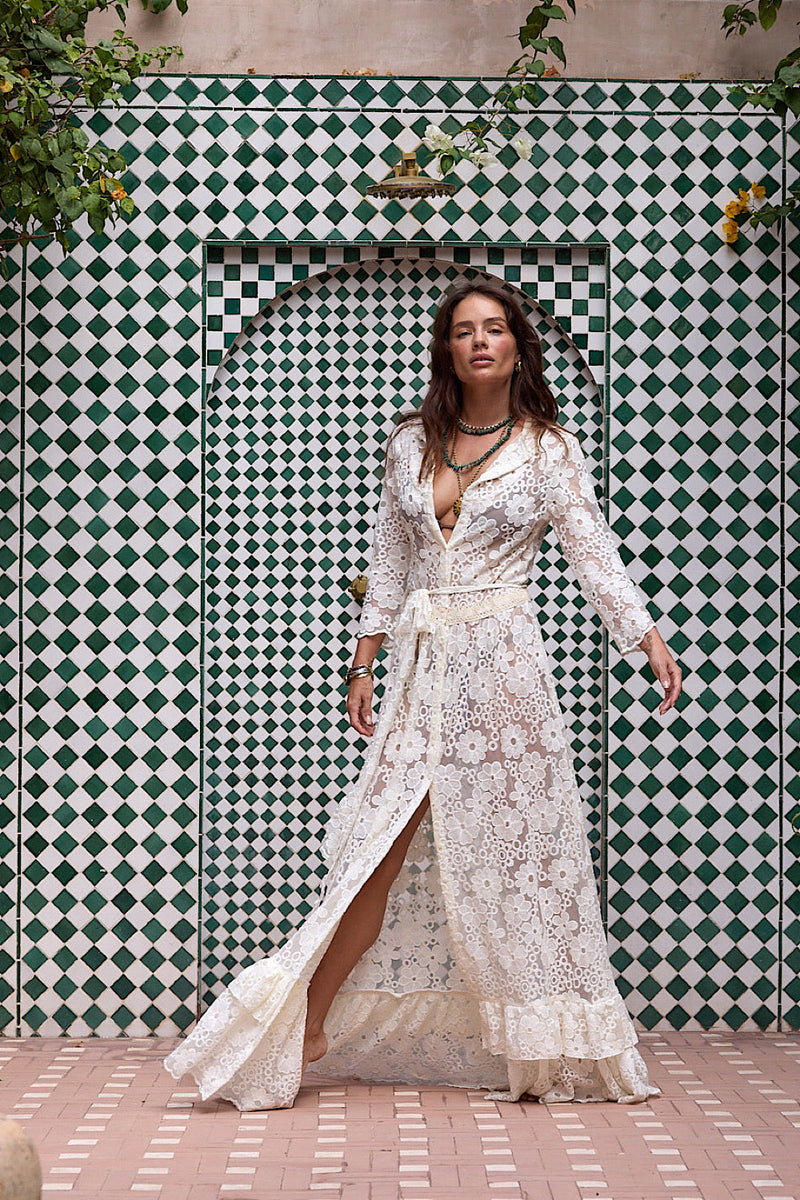 Cecilia Floral Lace Maxi Dress - Chasing Unicorns