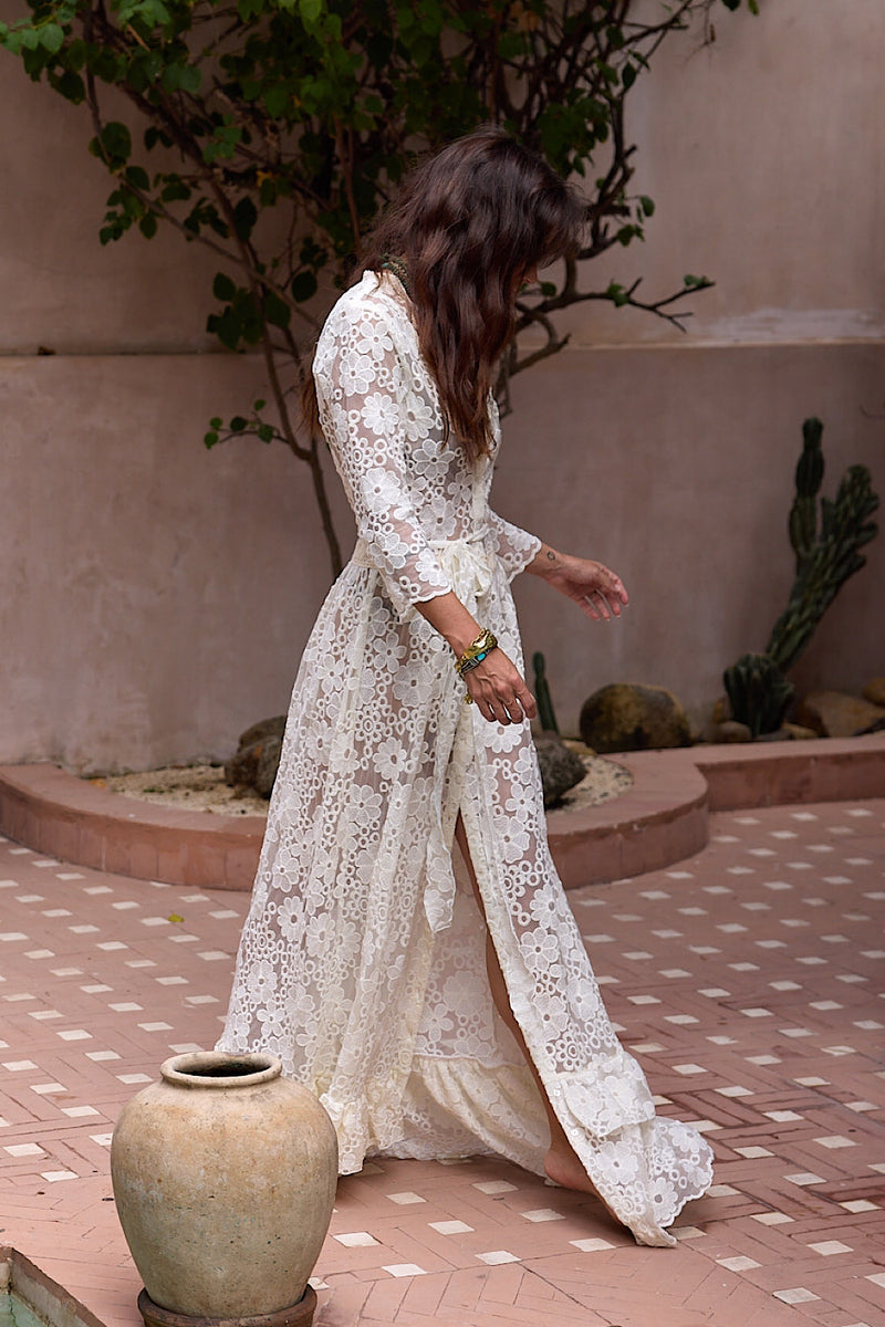 Cecilia Floral Lace Maxi Dress - Chasing Unicorns