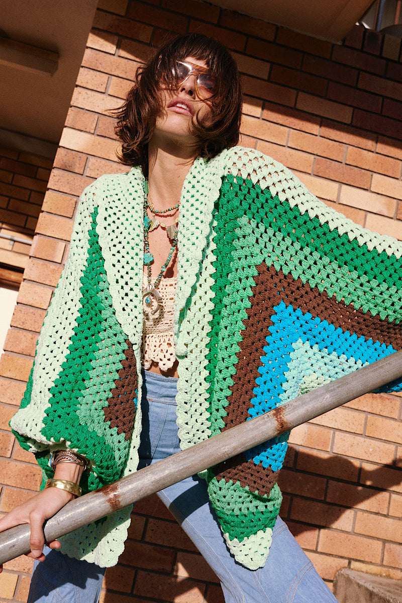 Colorado Girl Short Crochet Coat - Chasing Unicorns