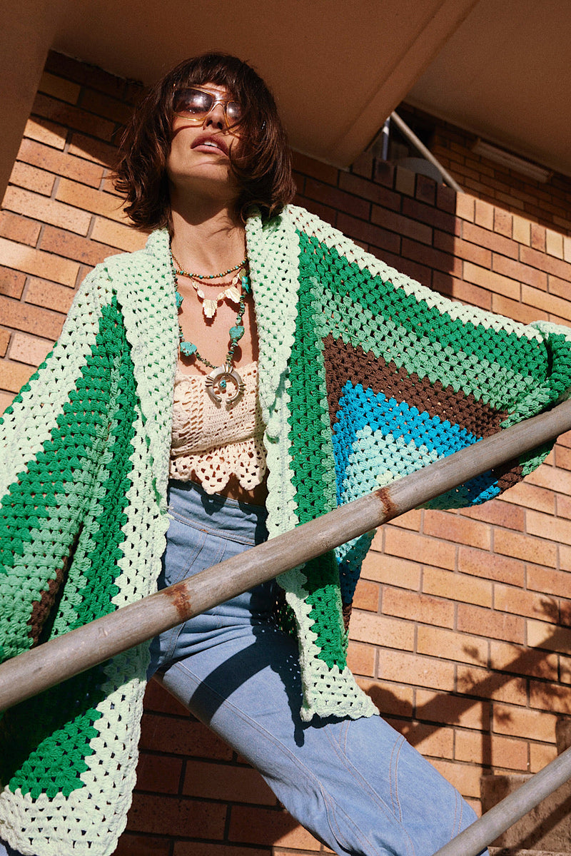 Colorado Girl Short Crochet Coat - Chasing Unicorns