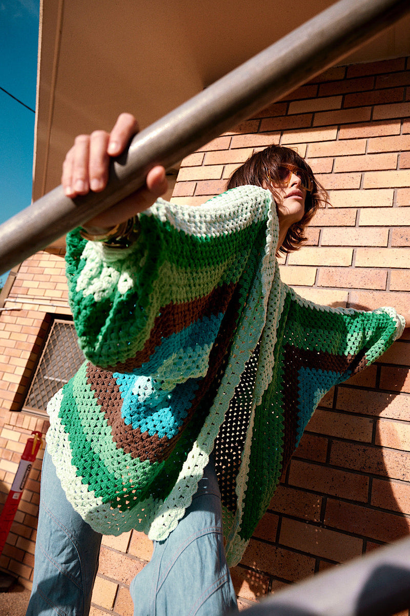 Colorado Girl Short Crochet Coat - Chasing Unicorns