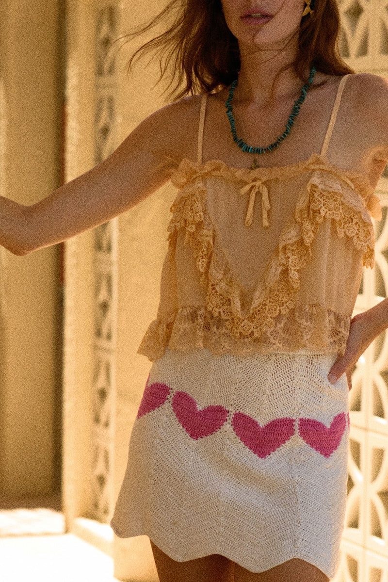 Come Down Easy Silk + Lace Cami - Chasing Unicorns