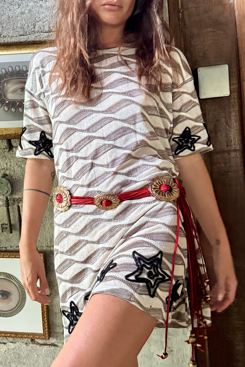 Counting Stars Embroidered Mini Dress - Chasing Unicorns