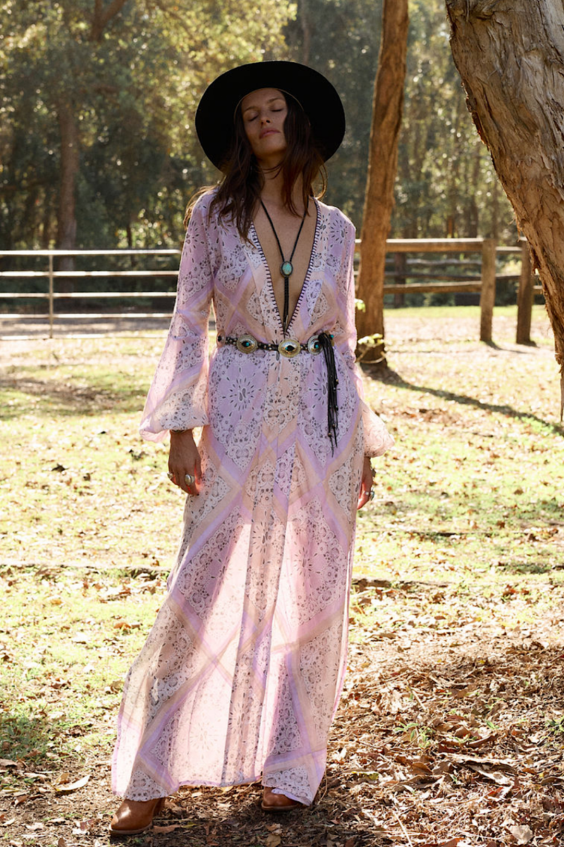 Country Girl Maxi Caftan Dress - Chasing Unicorns
