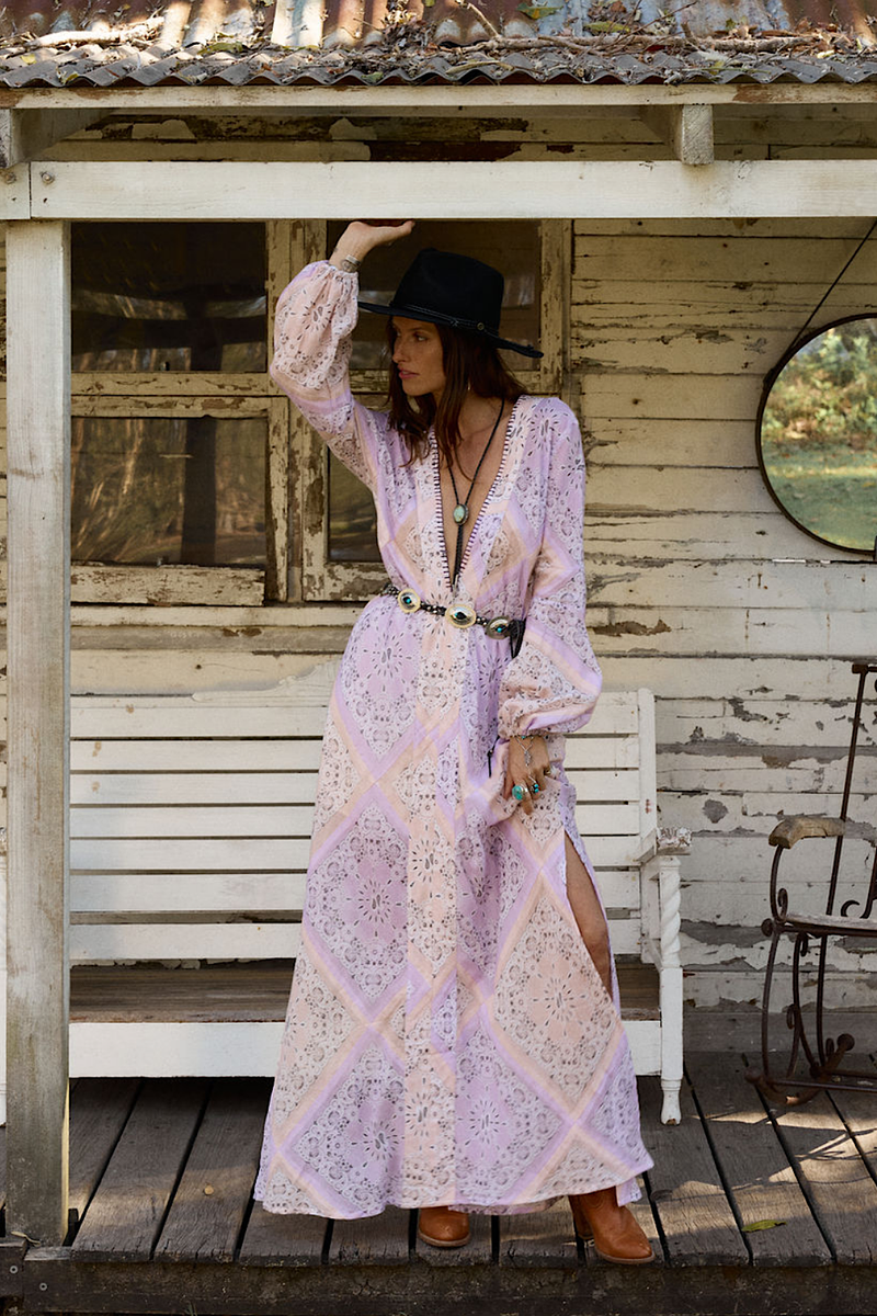 Country Girl Maxi Caftan Dress - Chasing Unicorns