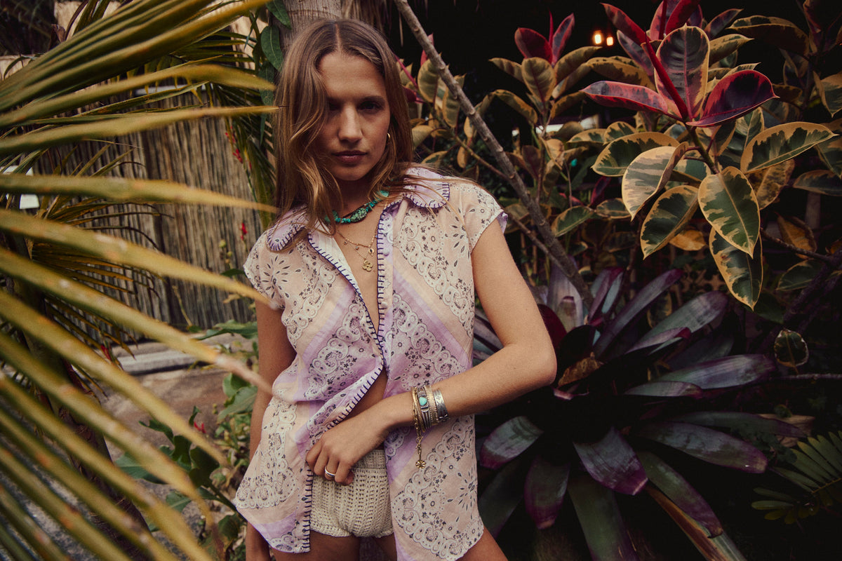 Country Girl Patchwork Bandana Blouse - Chasing Unicorns