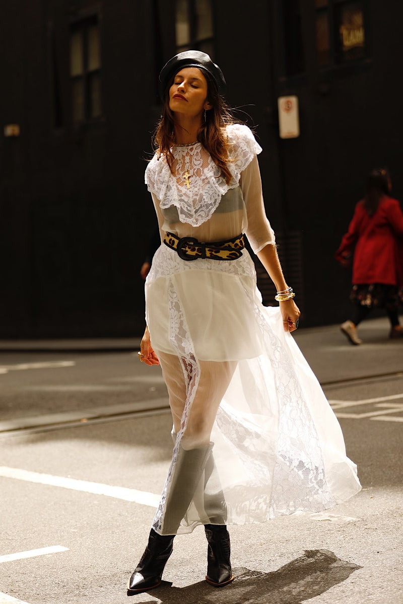 Heart of Glass Silk + Lace Maxi Dress - Chasing Unicorns