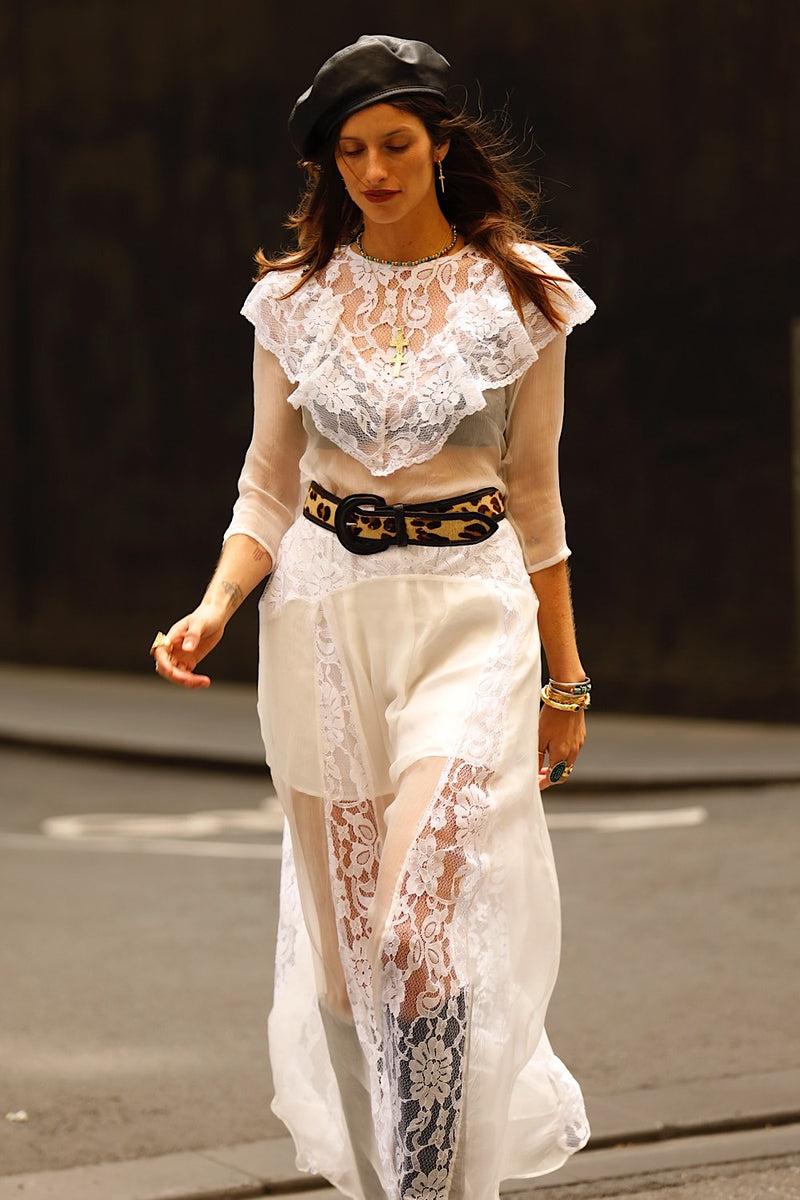 Heart of Glass Silk + Lace Maxi Dress - Chasing Unicorns