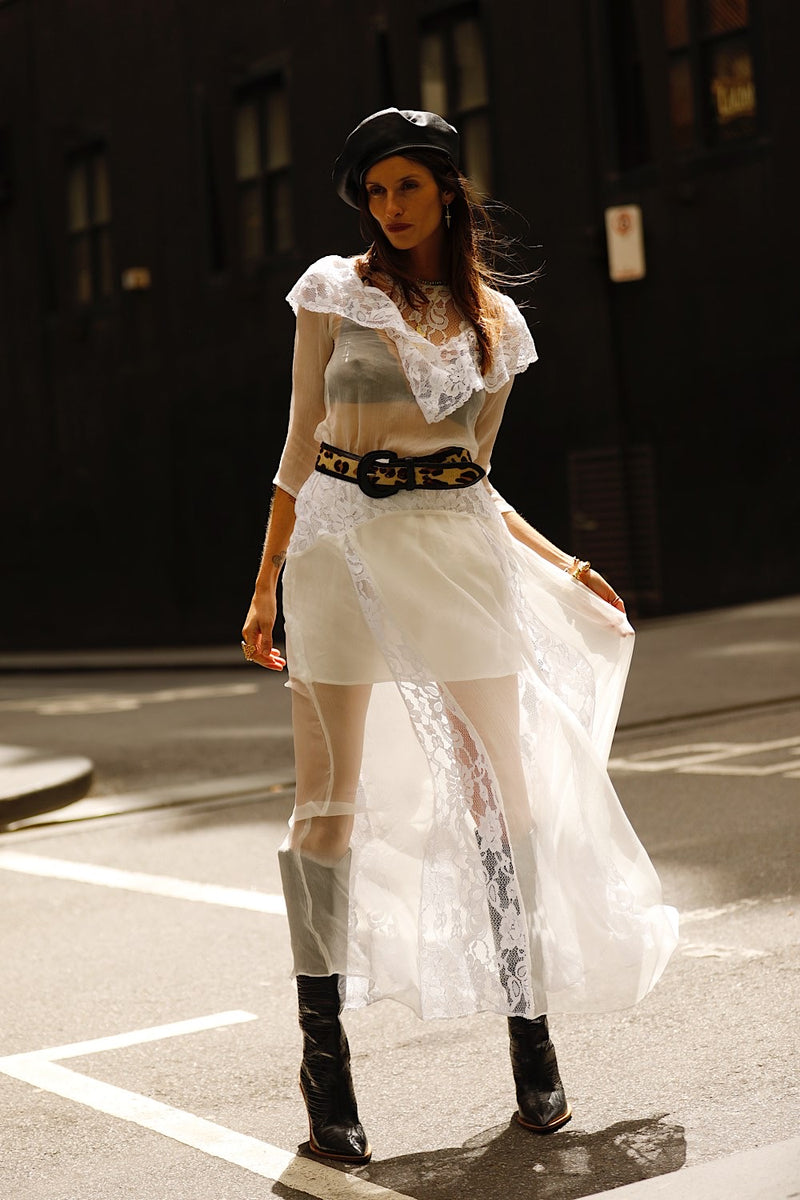 Heart of Glass Silk + Lace Maxi Dress - Chasing Unicorns