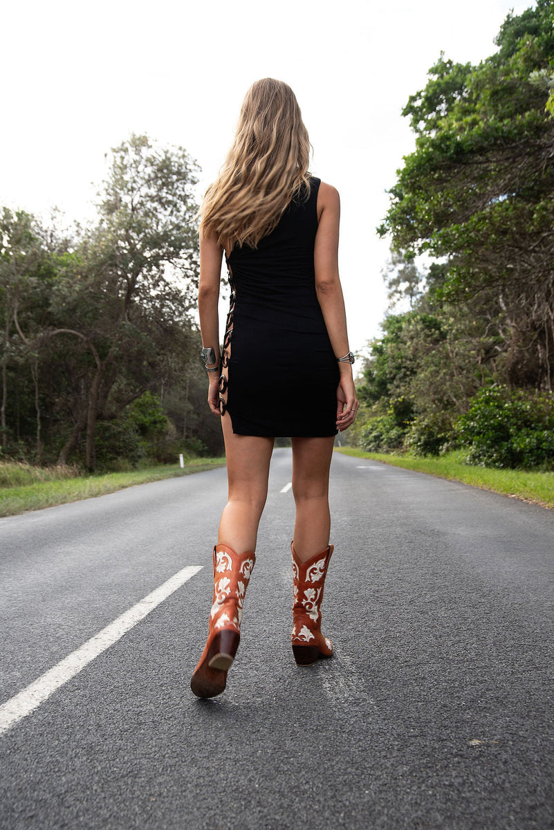 Hold Me Tight Bamboo Jersey Mini Dress - Chasing Unicorns