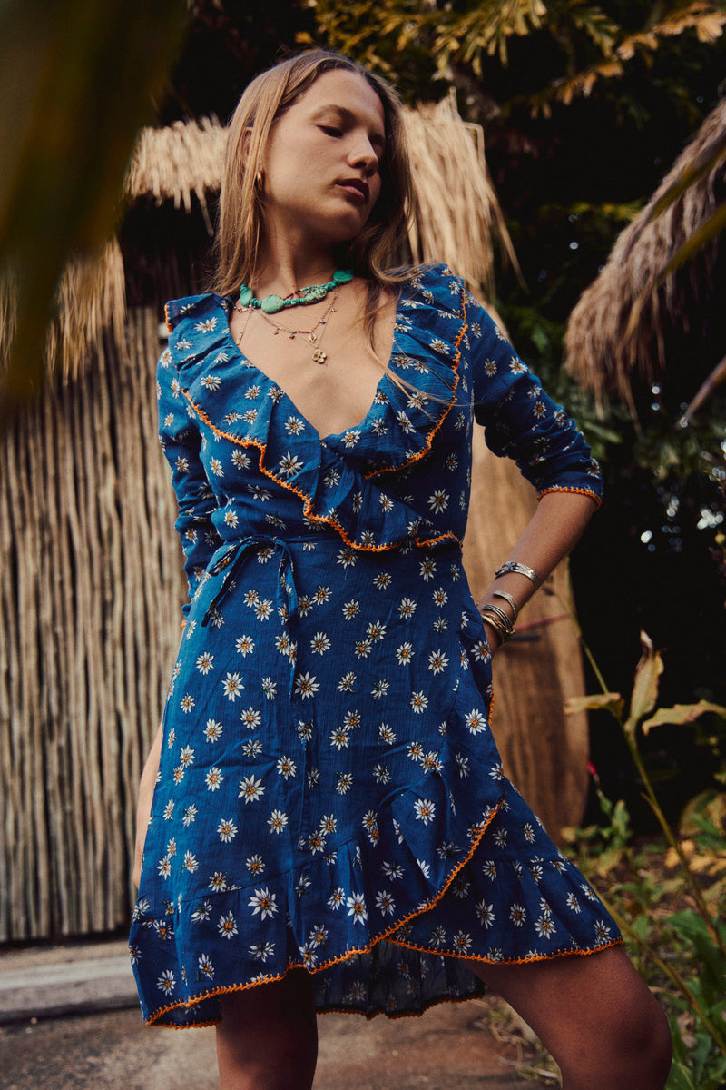 Houses Of The Holy Cotton Mini Dress - Daisy - Chasing Unicorns