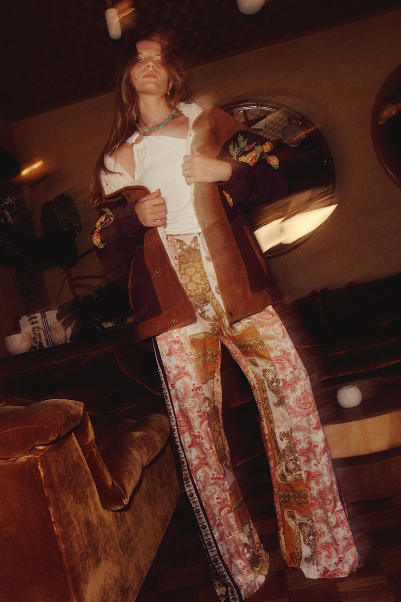 If She Wants A Cowboy Embroidered Suede Jacket - Chasing Unicorns