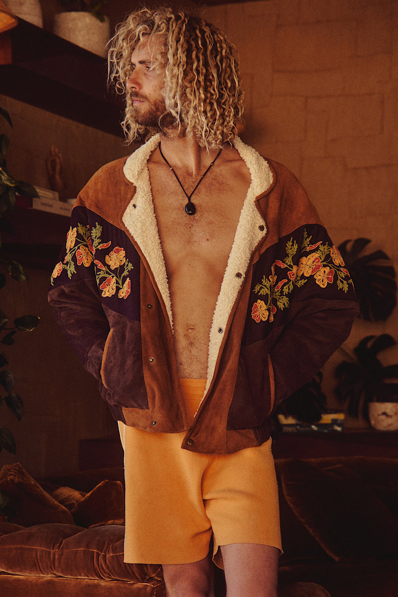 If She Wants A Cowboy Embroidered Suede Jacket - Chasing Unicorns