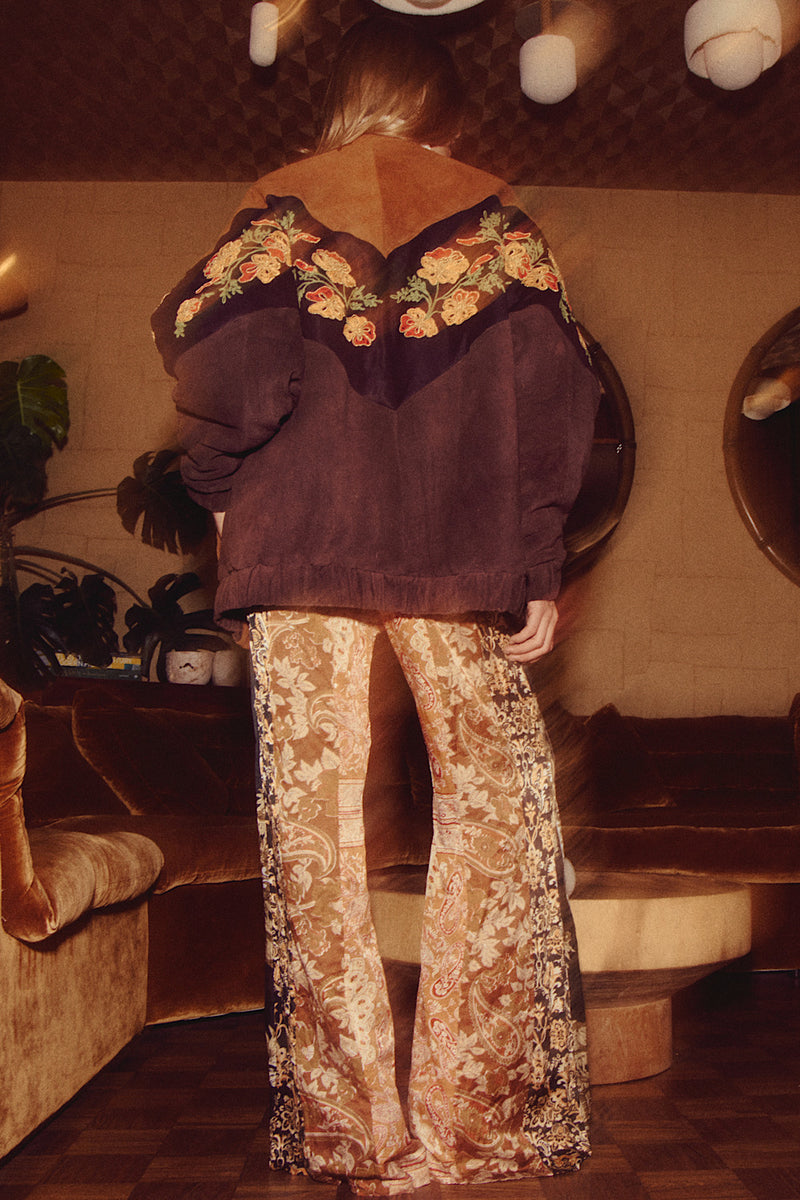 If She Wants A Cowboy Embroidered Suede Jacket - Chasing Unicorns