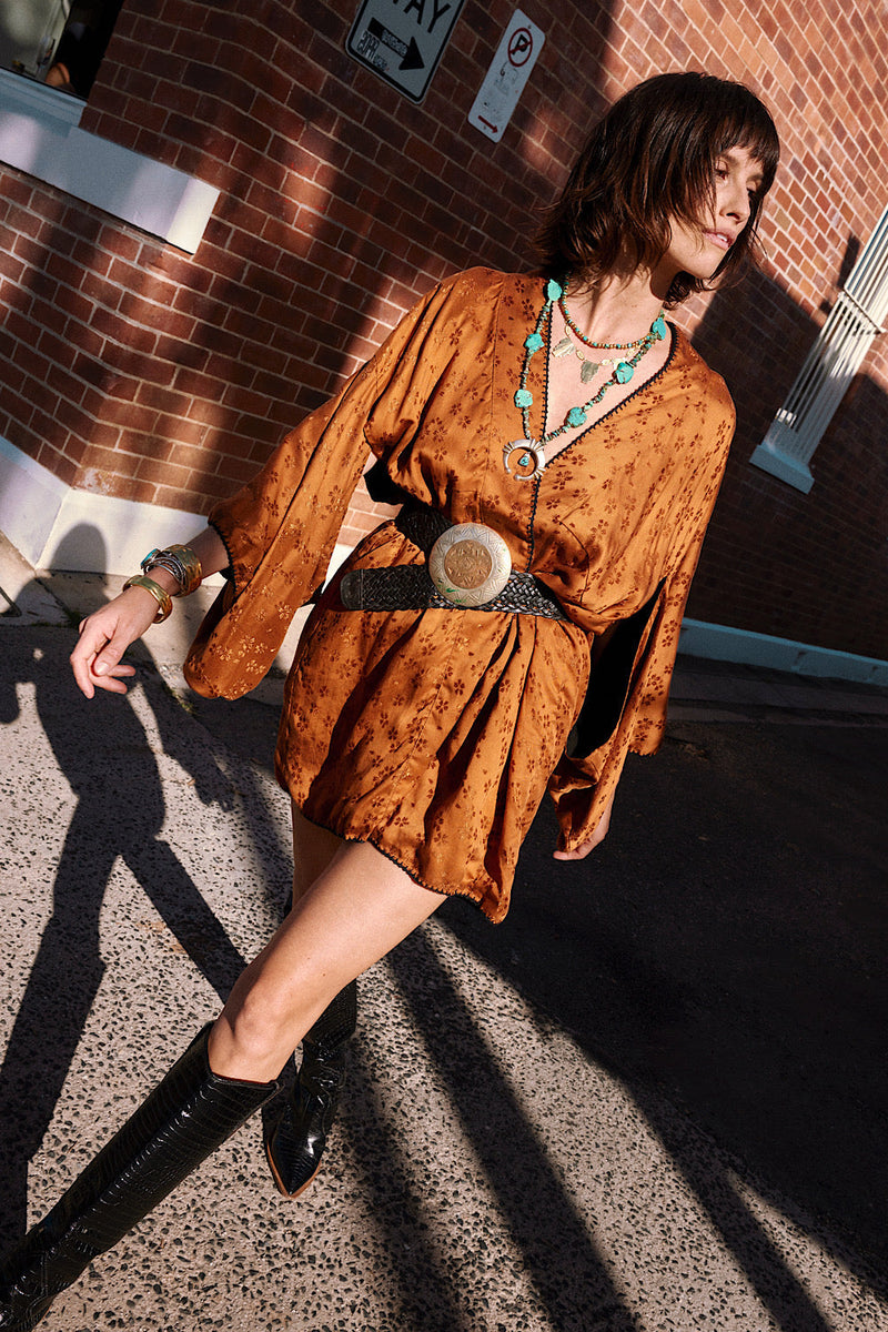 Jungle Fever Silk Jacquard Kimono - Chasing Unicorns