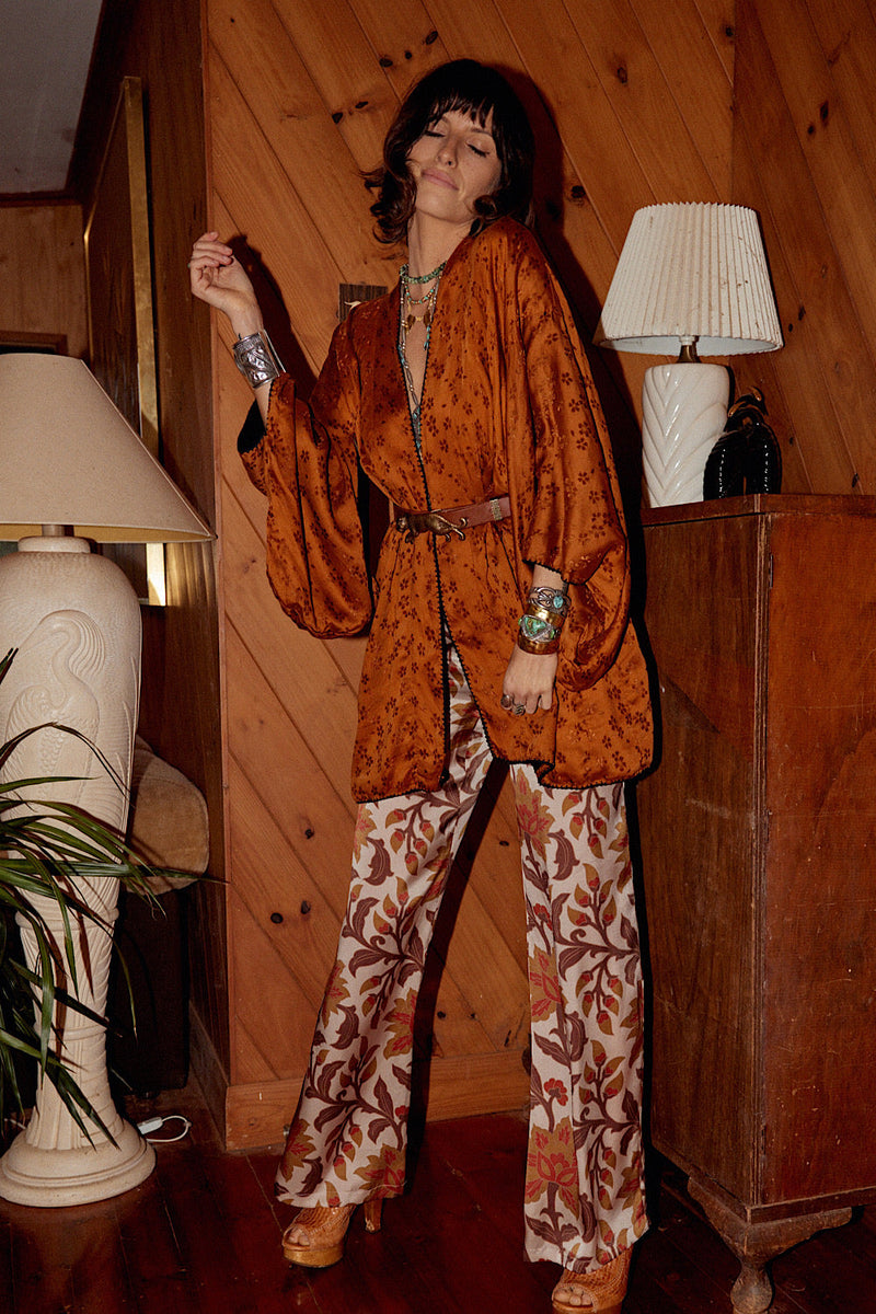 Jungle Fever Silk Jacquard Kimono - Chasing Unicorns