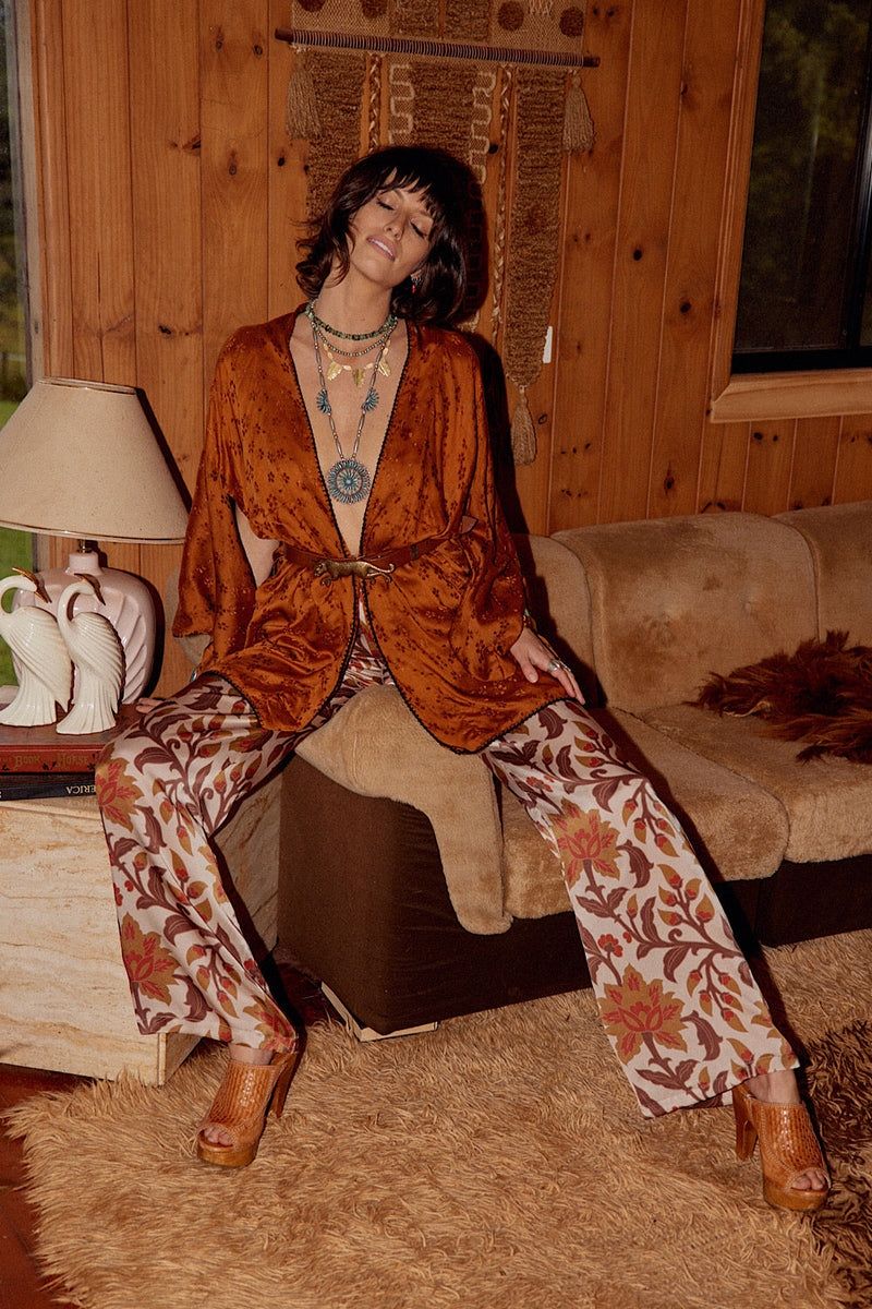 Jungle Fever Silk Jacquard Kimono - Chasing Unicorns