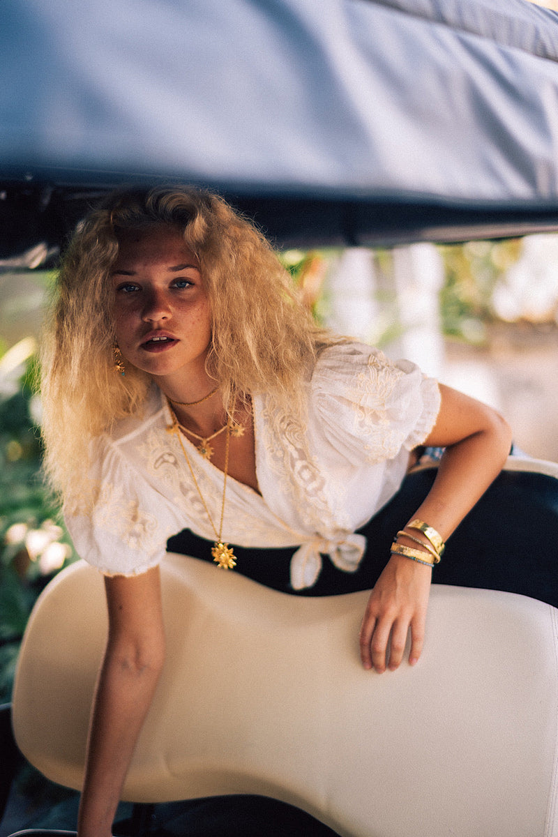 NEW Cotton Embroidered Blouse - Chasing Unicorns