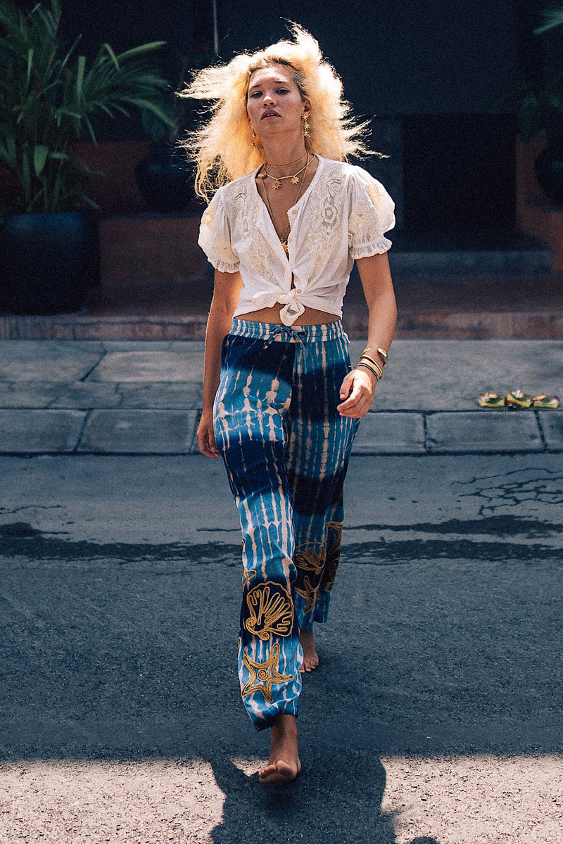 NEW Cotton Embroidered Blouse - Chasing Unicorns