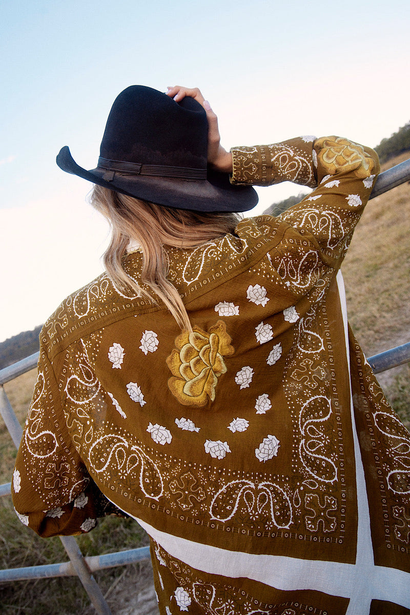 NEW Cotton Gauze Embroidered Long Sleeve Shirt - Chasing Unicorns