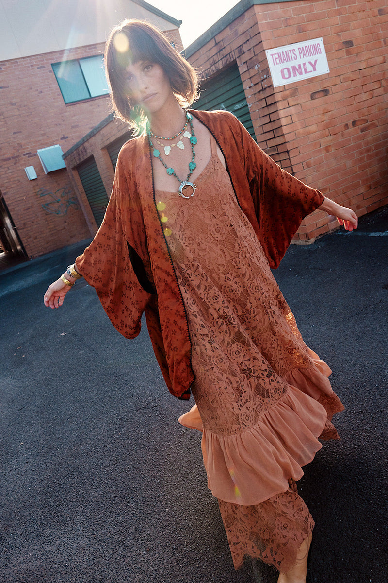NEW Jungle Fever Silk Satin Kimono - Chasing Unicorns