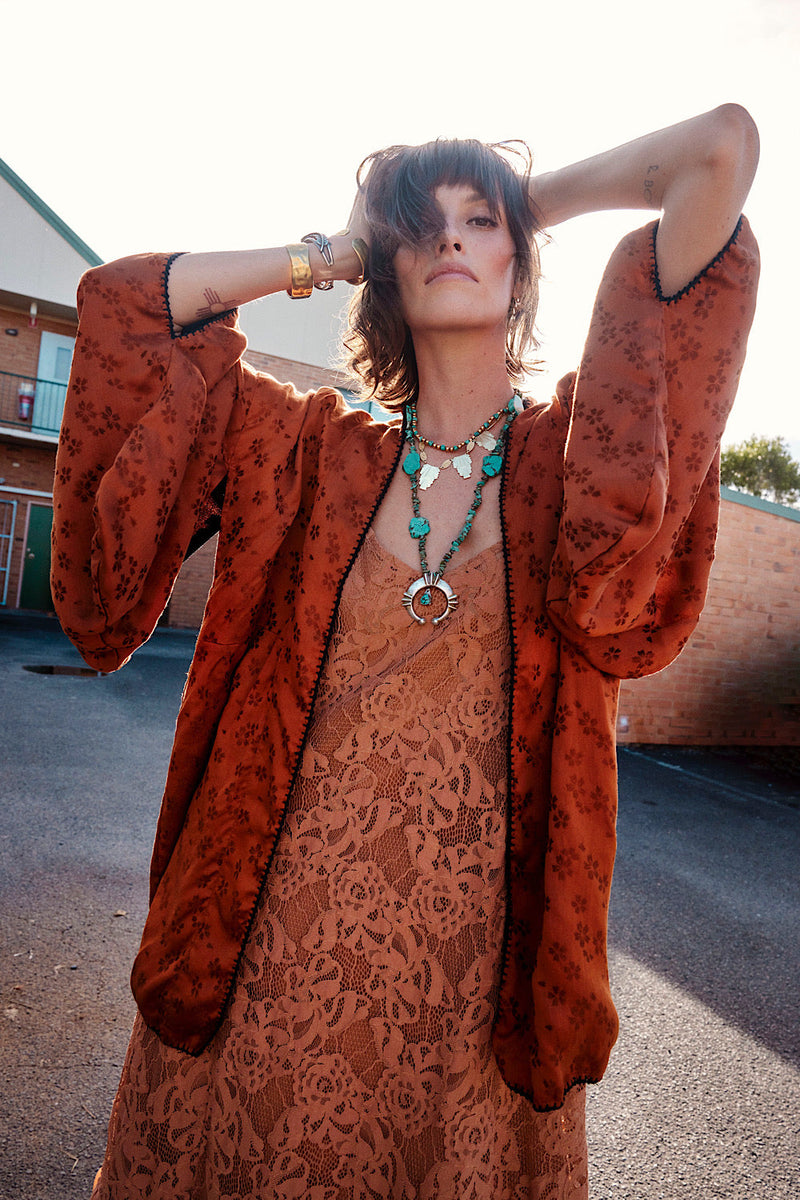 NEW Jungle Fever Silk Satin Kimono - Chasing Unicorns