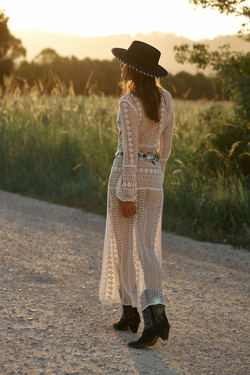 NEW Lace Embroidered Maxi Dress - Chasing Unicorns