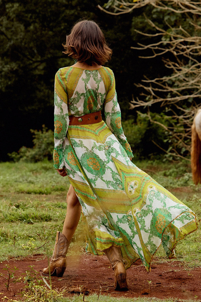 NEW Silk/Cotton Maxi Duster Dress - Verdant - Chasing Unicorns