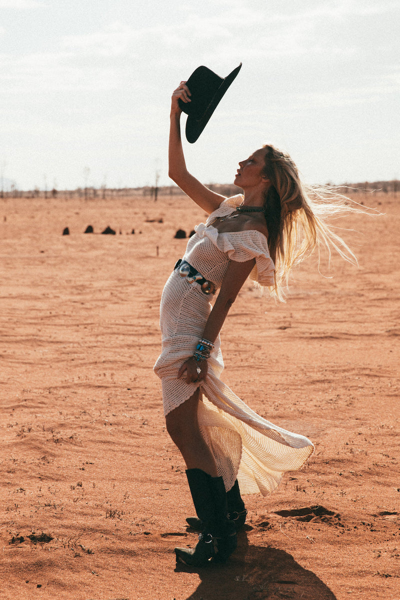 Rosalita Crochet Maxi Dress - Chasing Unicorns