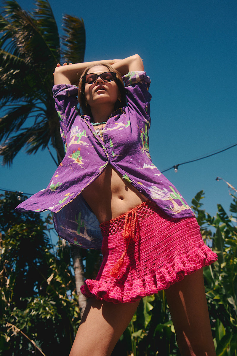 Satisfy My Soul Crochet Skirt - Cherry - Chasing Unicorns