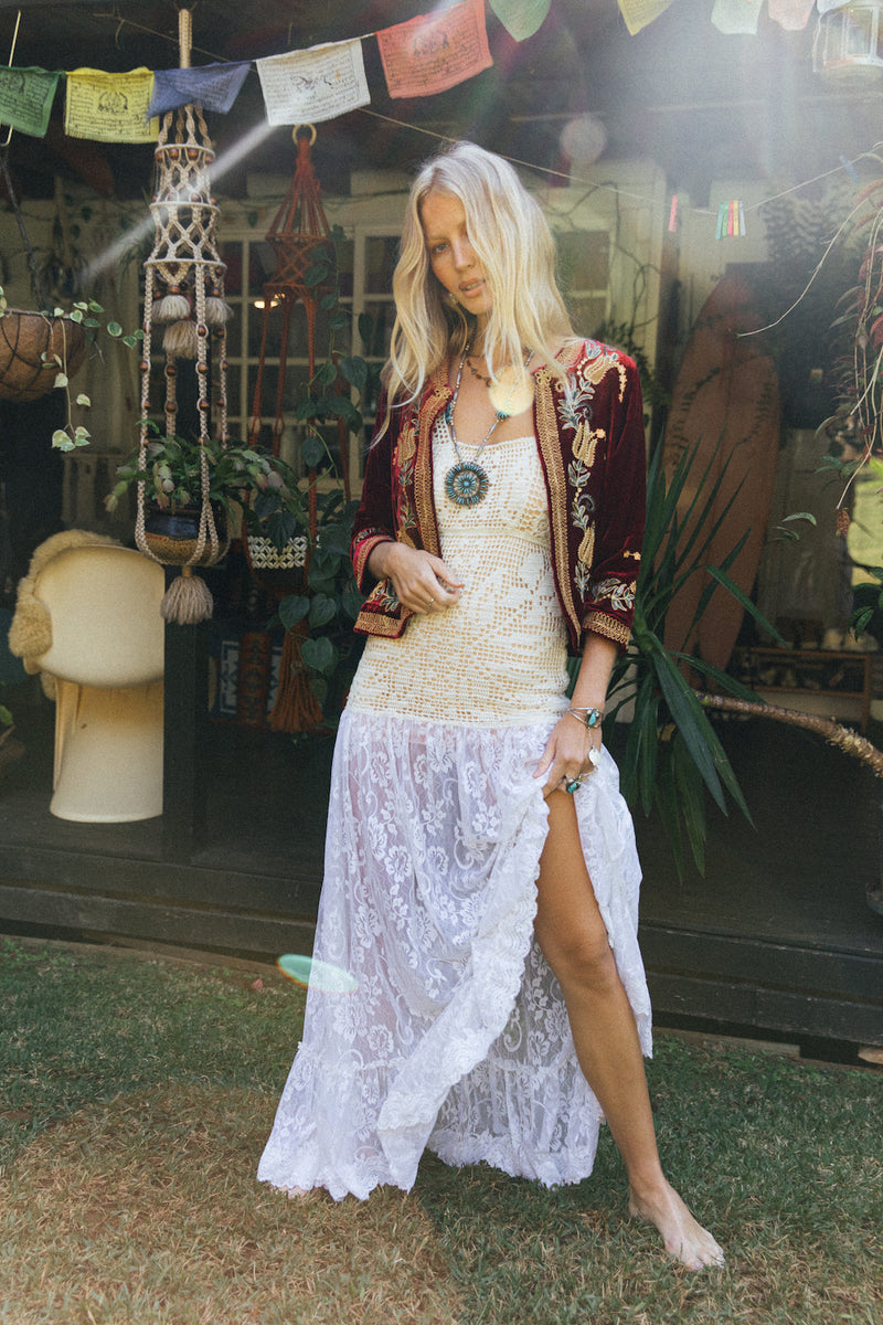 Somebody To Love Crochet And Lace Gown - Chasing Unicorns