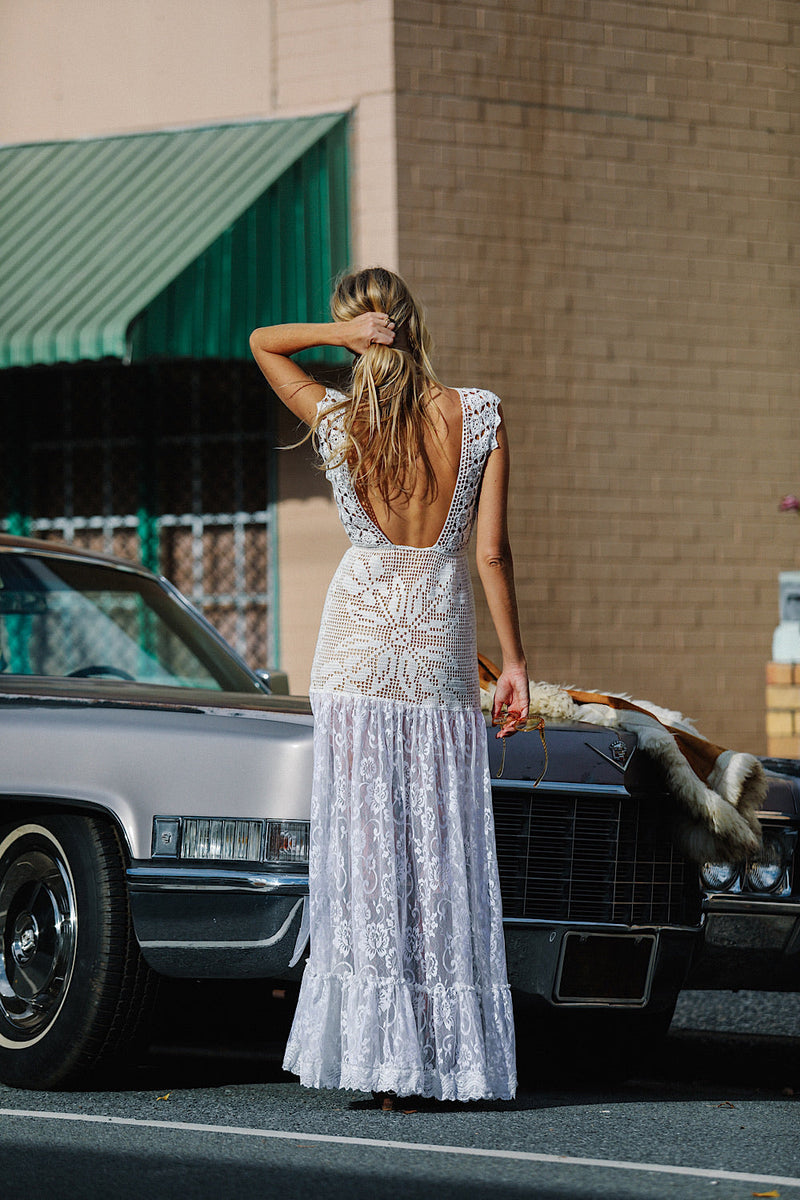 Somebody To Love Crochet And Lace Gown - Chasing Unicorns