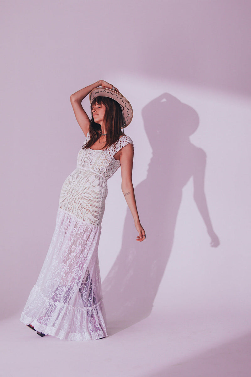 Somebody To Love Crochet And Lace Gown - Chasing Unicorns