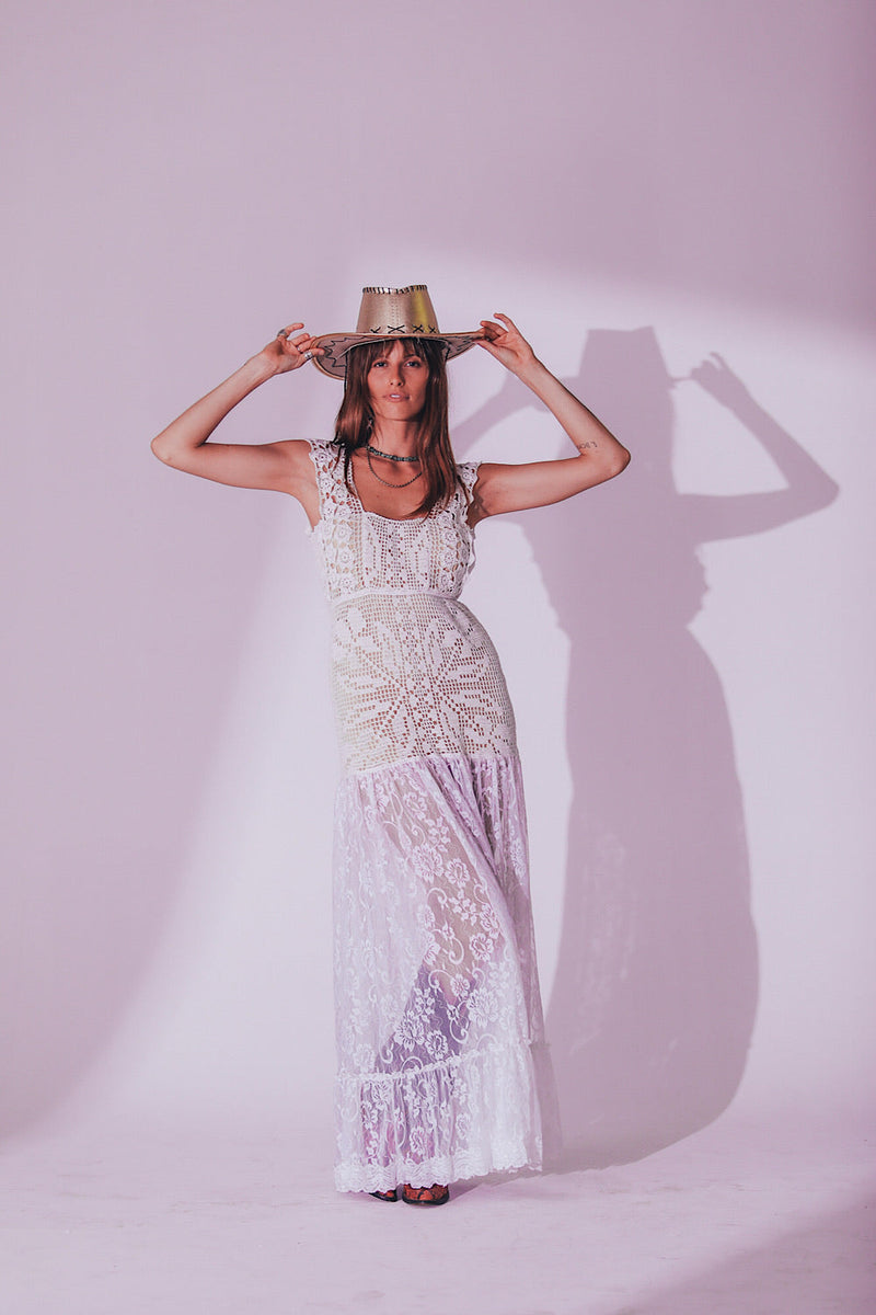 Somebody To Love Crochet And Lace Gown - Chasing Unicorns