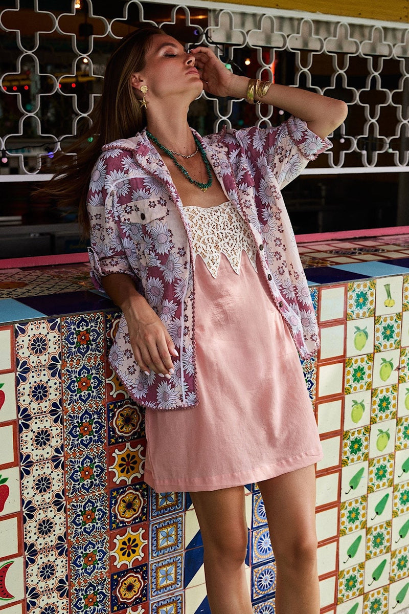 The Look Of Love Silk Slip Dress - Pink - Chasing Unicorns