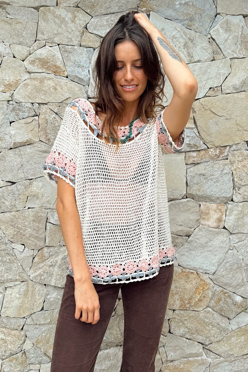 The Tide is High Crochet Tee - Chasing Unicorns