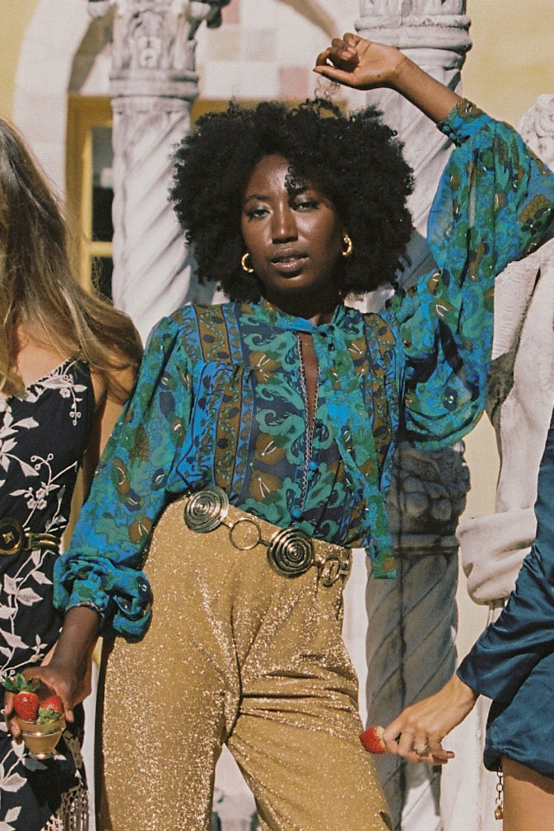 Till The Morning Comes Silk Blouse - Bird Of Paradise - Chasing Unicorns