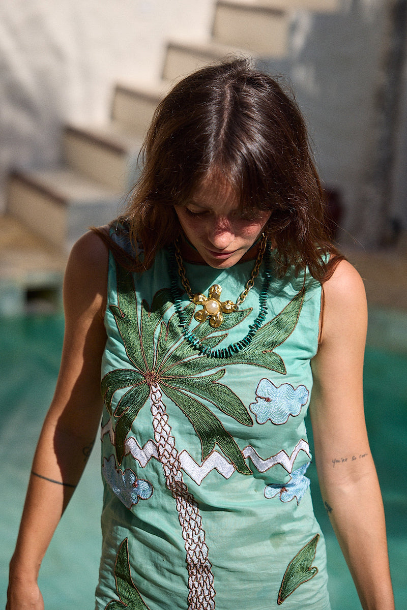 Welcome to Miami Appliqué Mini Dress - Chasing Unicorns