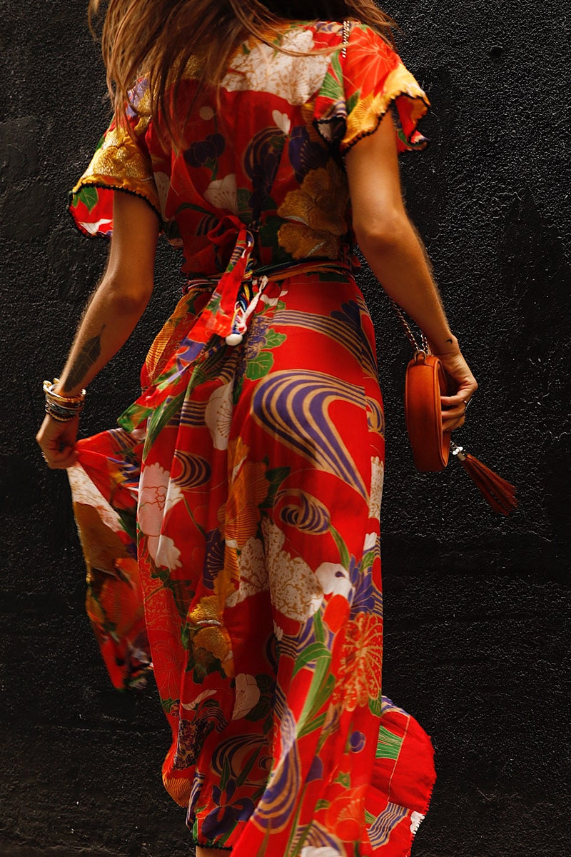 What I Did For Love Silk/Cotton Gauze, Embroidered + Midi Dress - Chasing Unicorns