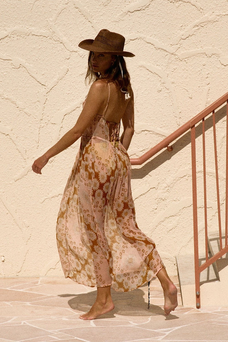 Where You Lead Silk + Lace Maxi Slip Dress - Daisy - Chasing Unicorns