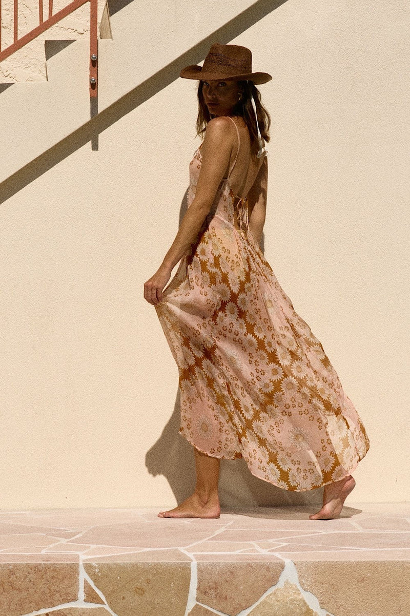 Where You Lead Silk + Lace Maxi Slip Dress - Daisy - Chasing Unicorns