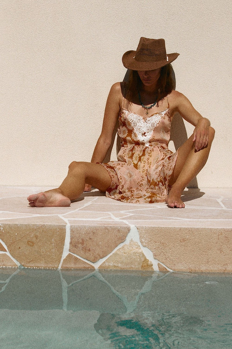 Where You Lead Silk + Lace Maxi Slip Dress - Daisy - Chasing Unicorns