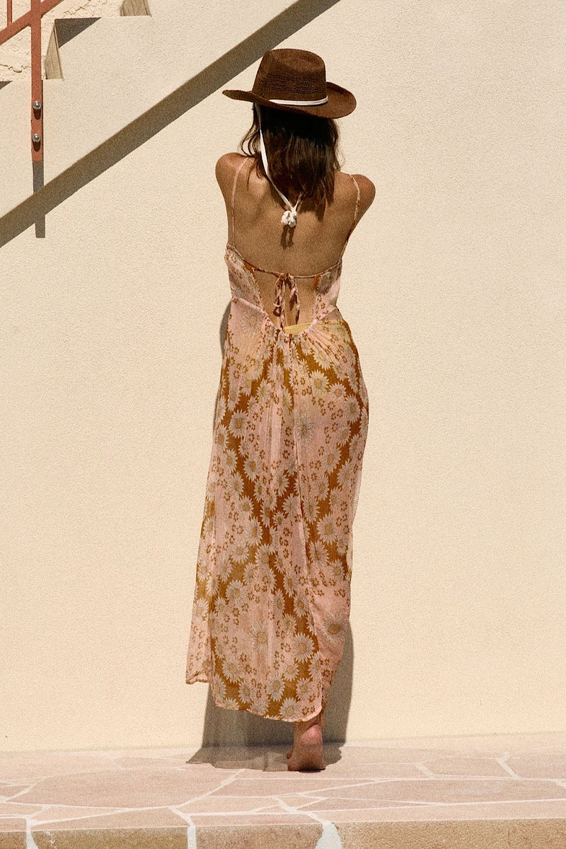 Where You Lead Silk + Lace Maxi Slip Dress - Daisy - Chasing Unicorns