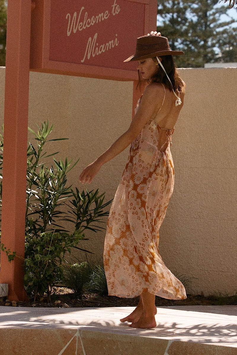 Where You Lead Silk + Lace Maxi Slip Dress - Daisy - Chasing Unicorns