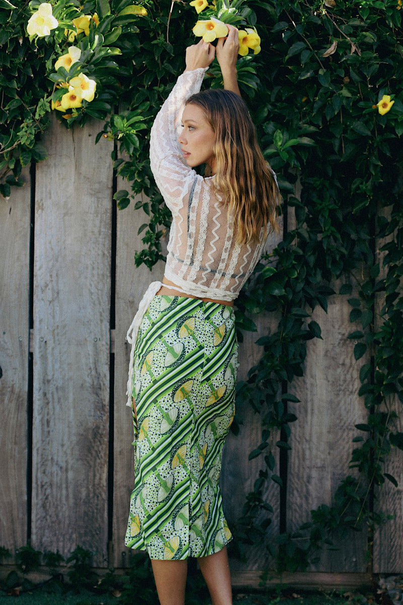 White Cloud Lace Tie Blouse - Chasing Unicorns