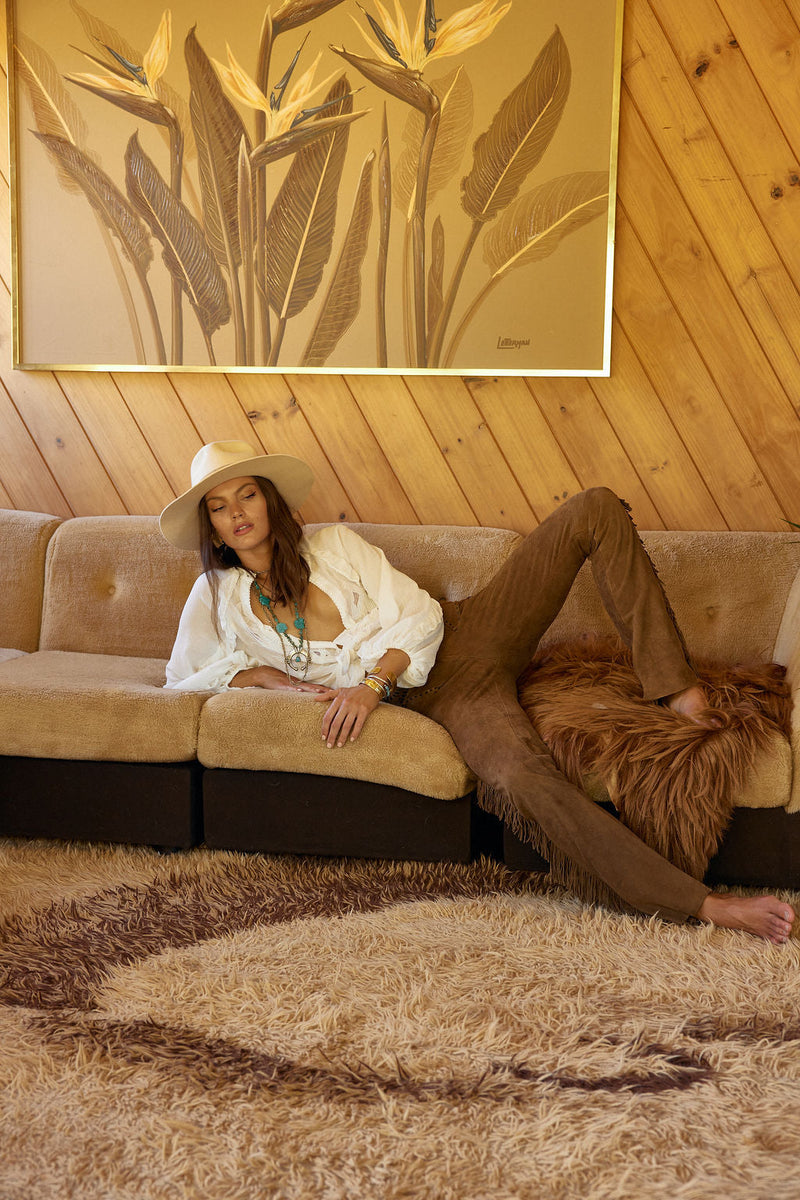 A New Day For Love Cotton Gauze Cutwork Mesh Blouse - Chasing Unicorns