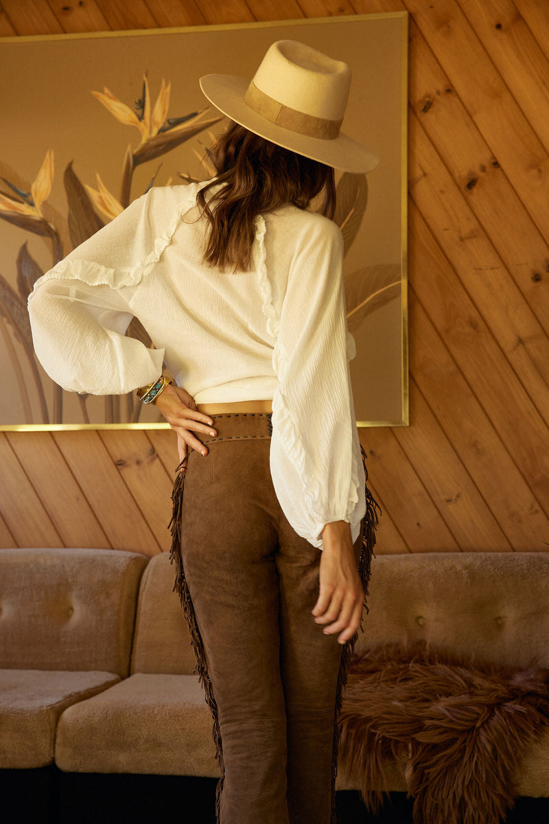 A New Day For Love Cotton Gauze Cutwork Mesh Blouse - Chasing Unicorns