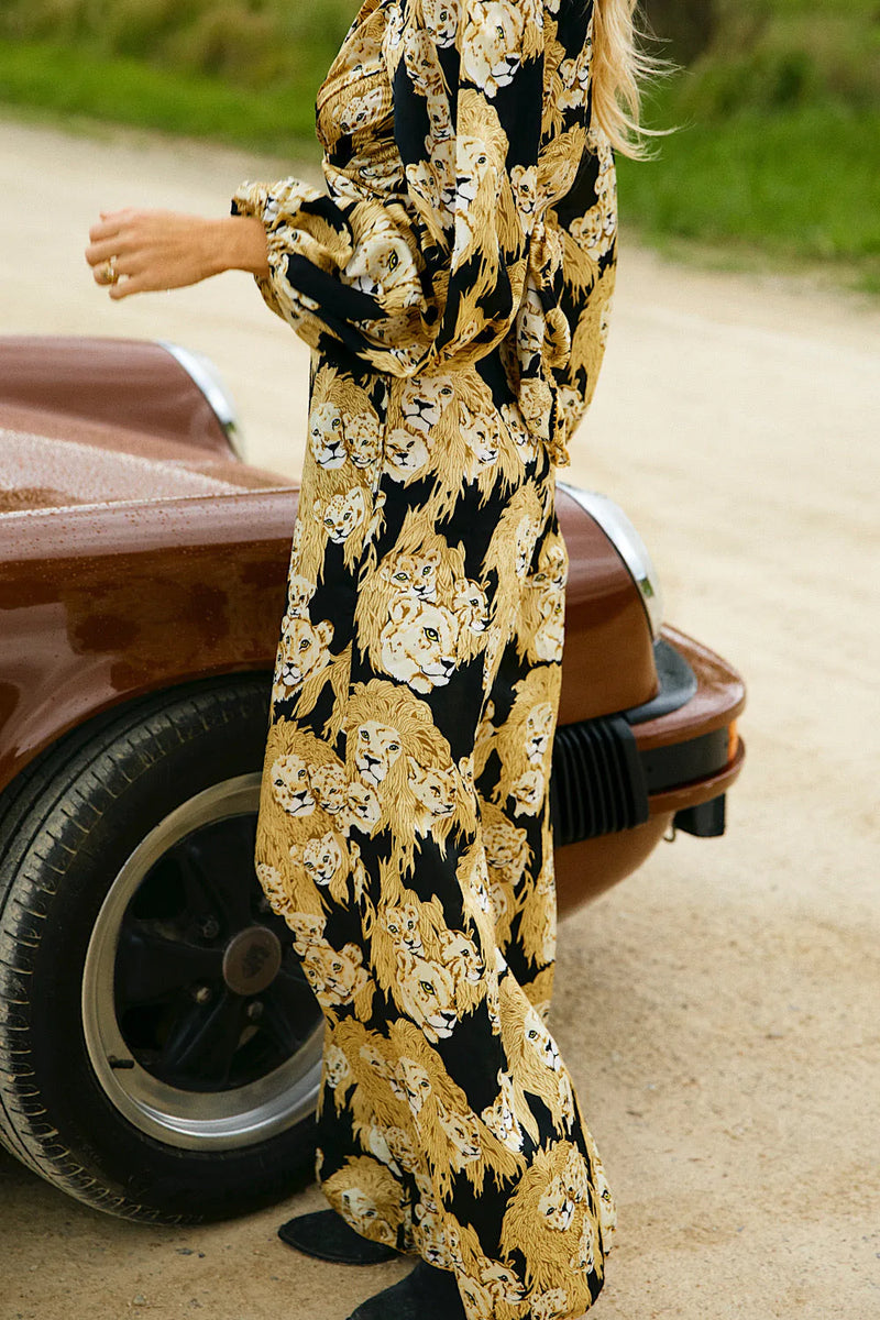 🎁 Africa Silk Satin Wrap Blouse - Chasing Unicorns